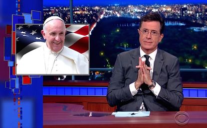 Stephen Colbert tells Catholic jokes