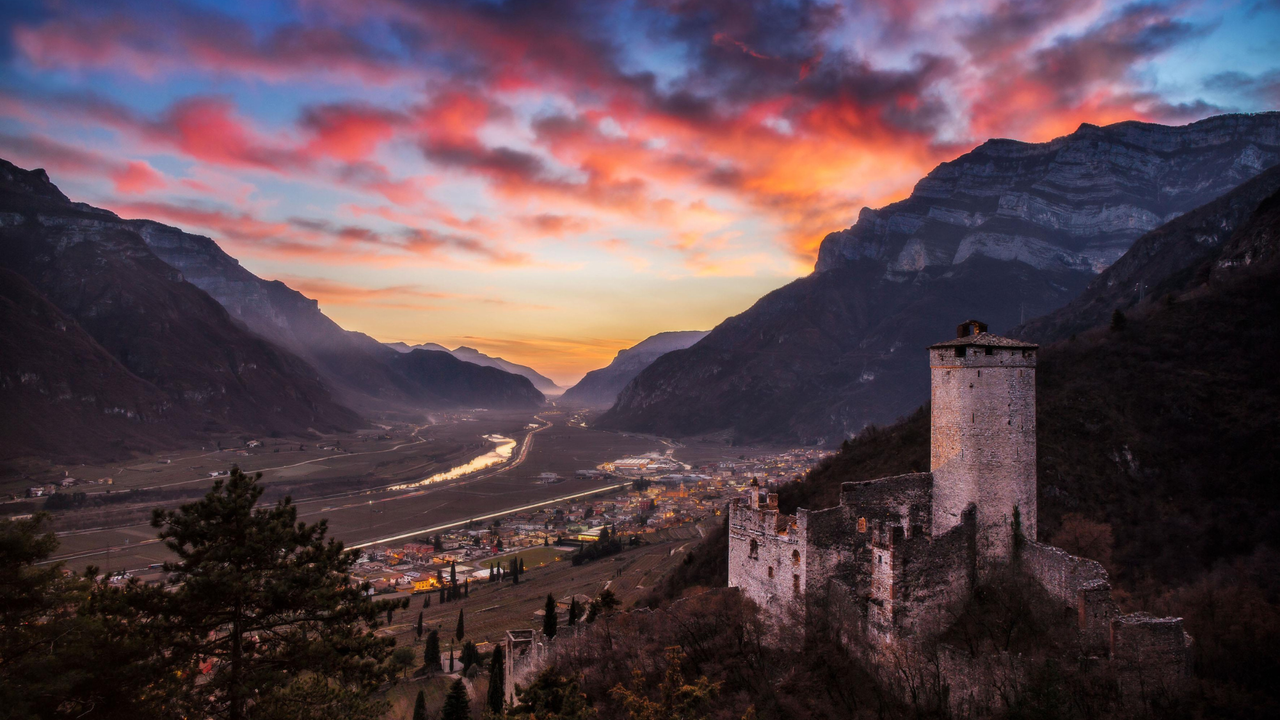 A view across a lake in Trentino 