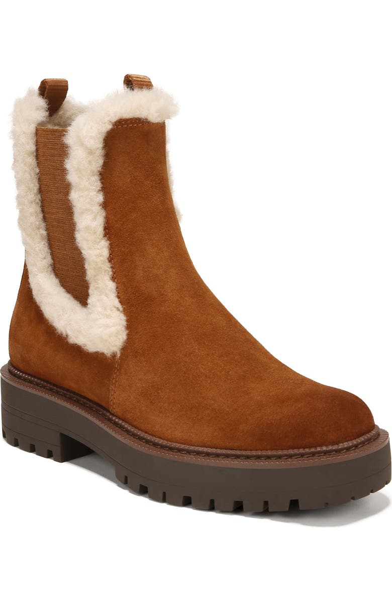 Laguna Faux Fur Trim Platform Chelsea Boot