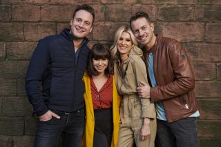 Luke Morgan, Nancy, Mandy and Darren in Hollyoaks