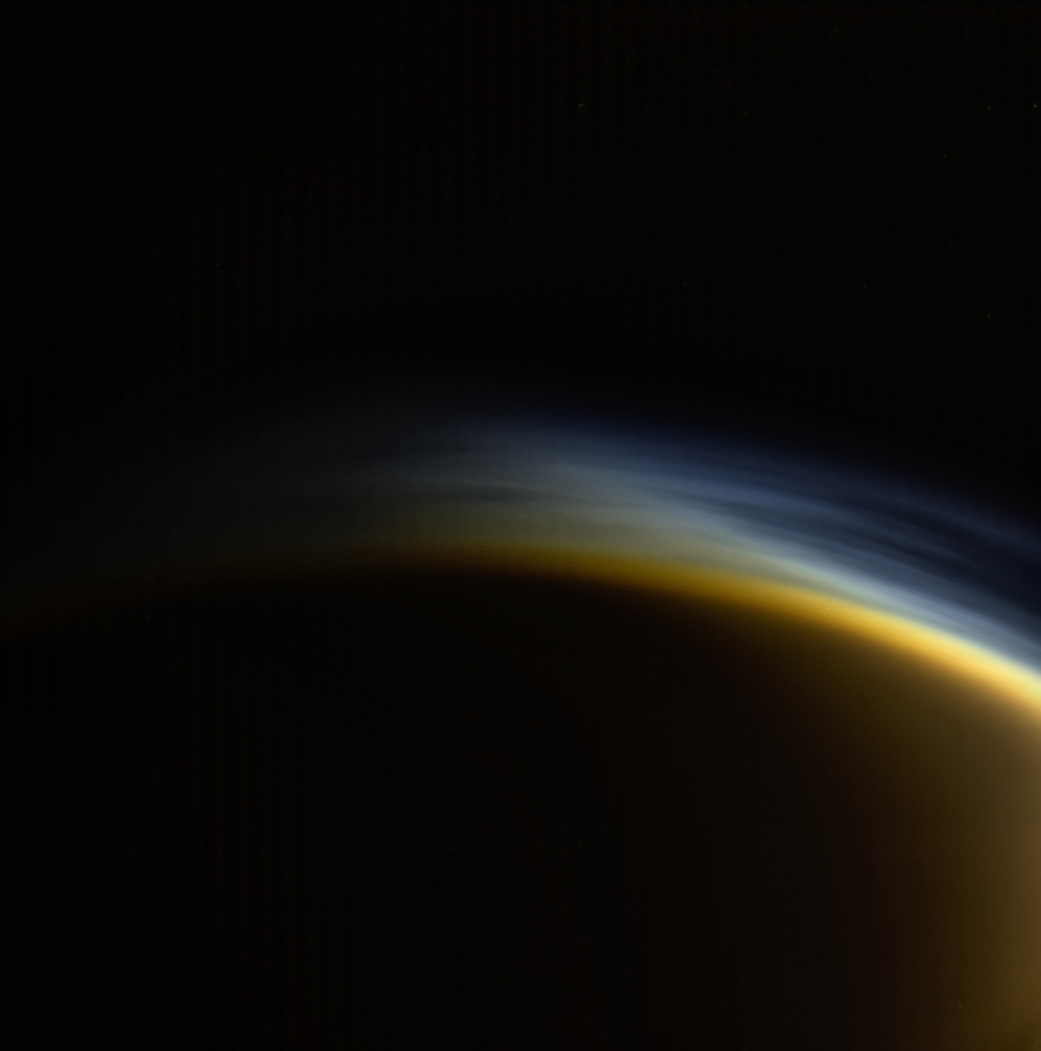 Saturn&#039;s Moon Titan with haze