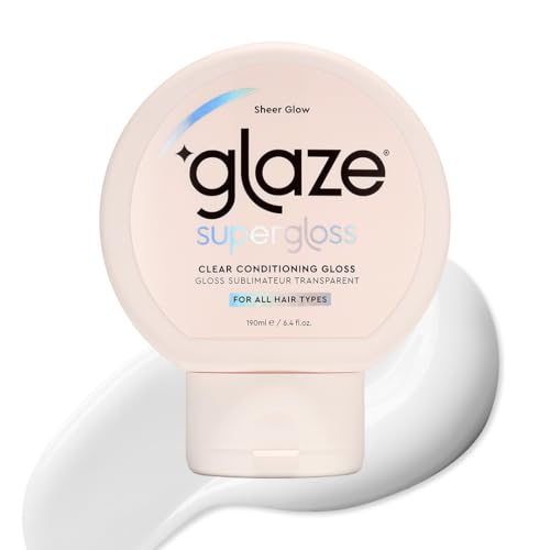 Glaze Supergloss Sheer Glow Clear Conditioning Gloss - New Squeeze Bottle &amp;ndash; Transparent Hair Gloss for All Hair Types &amp;amp; Colors &amp;ndash; Enhanced Formula to Boost Color, Shine &amp;amp; Hydration - 6.4 Fl Oz