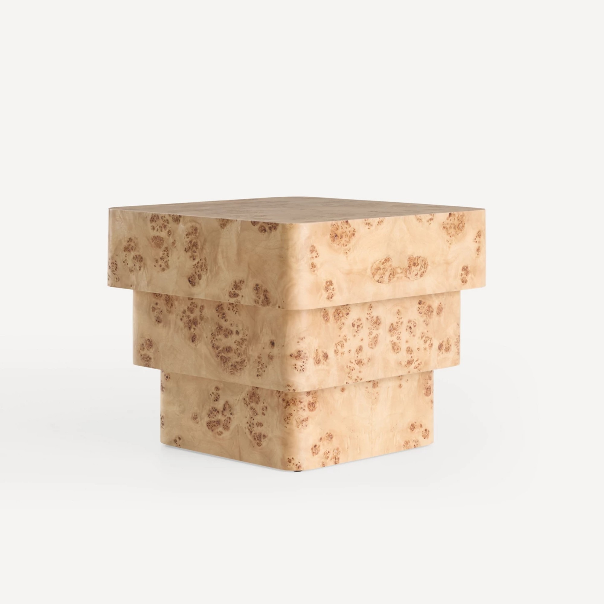 Anthropologie Leonne Burl Wood Side Table