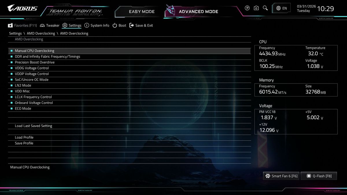 Gigabyte X870E Aorus Xtreme X3D AI Top - BIOS