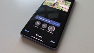OnePlus AI Eraser's Remove people feature on a OnePlus 12R