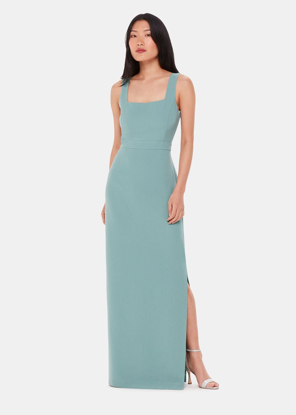 Sage Green Mila Square Neck Maxi Dress