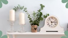 picture of candles on mantlepiece