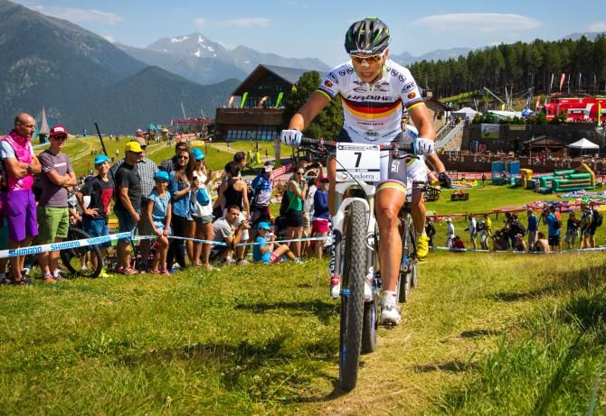 Sabine Spitz (Sabine Spitz Haibike) on her way to winning