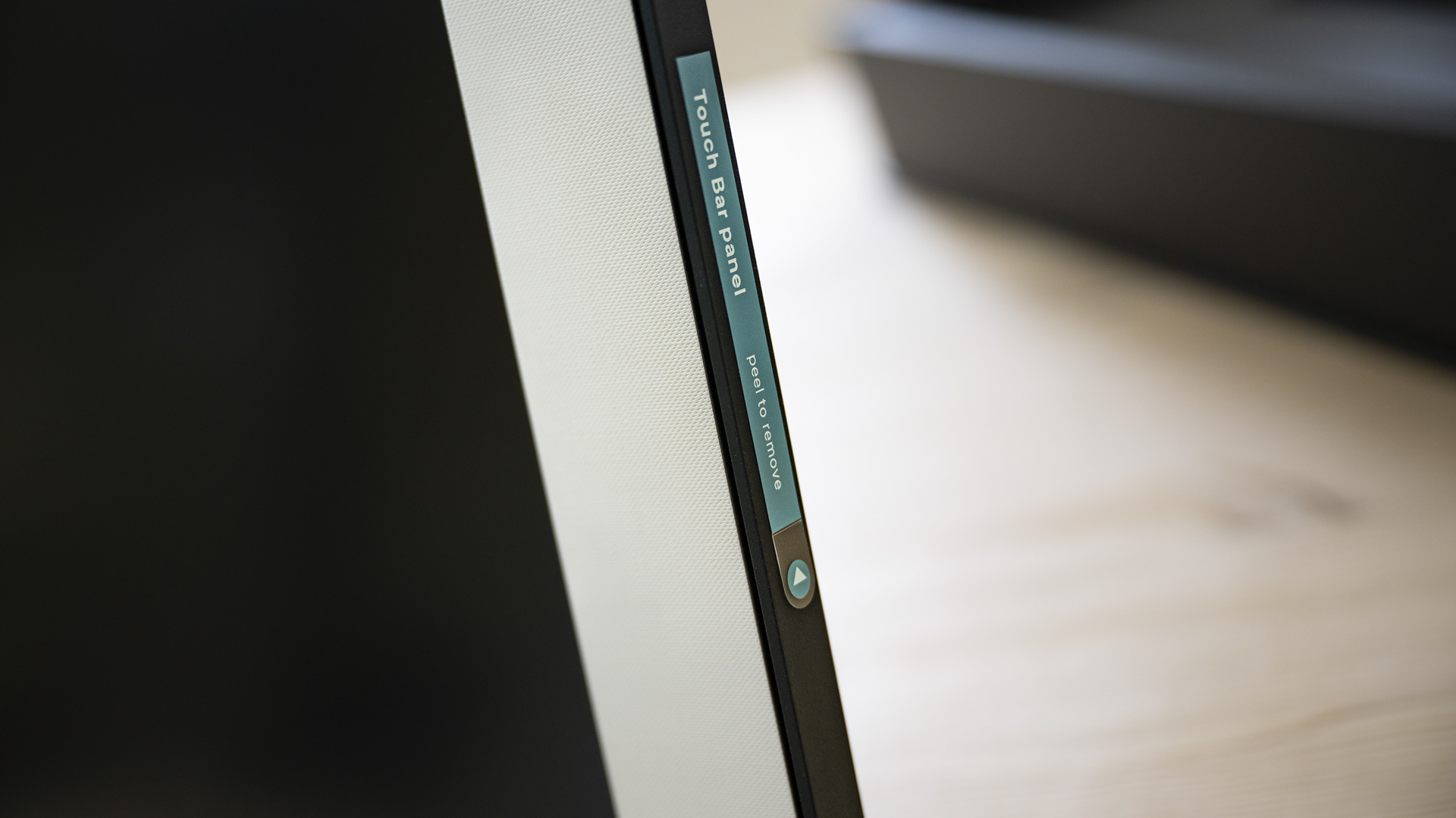Touch bar panel of the Aura Walden digital photo frame