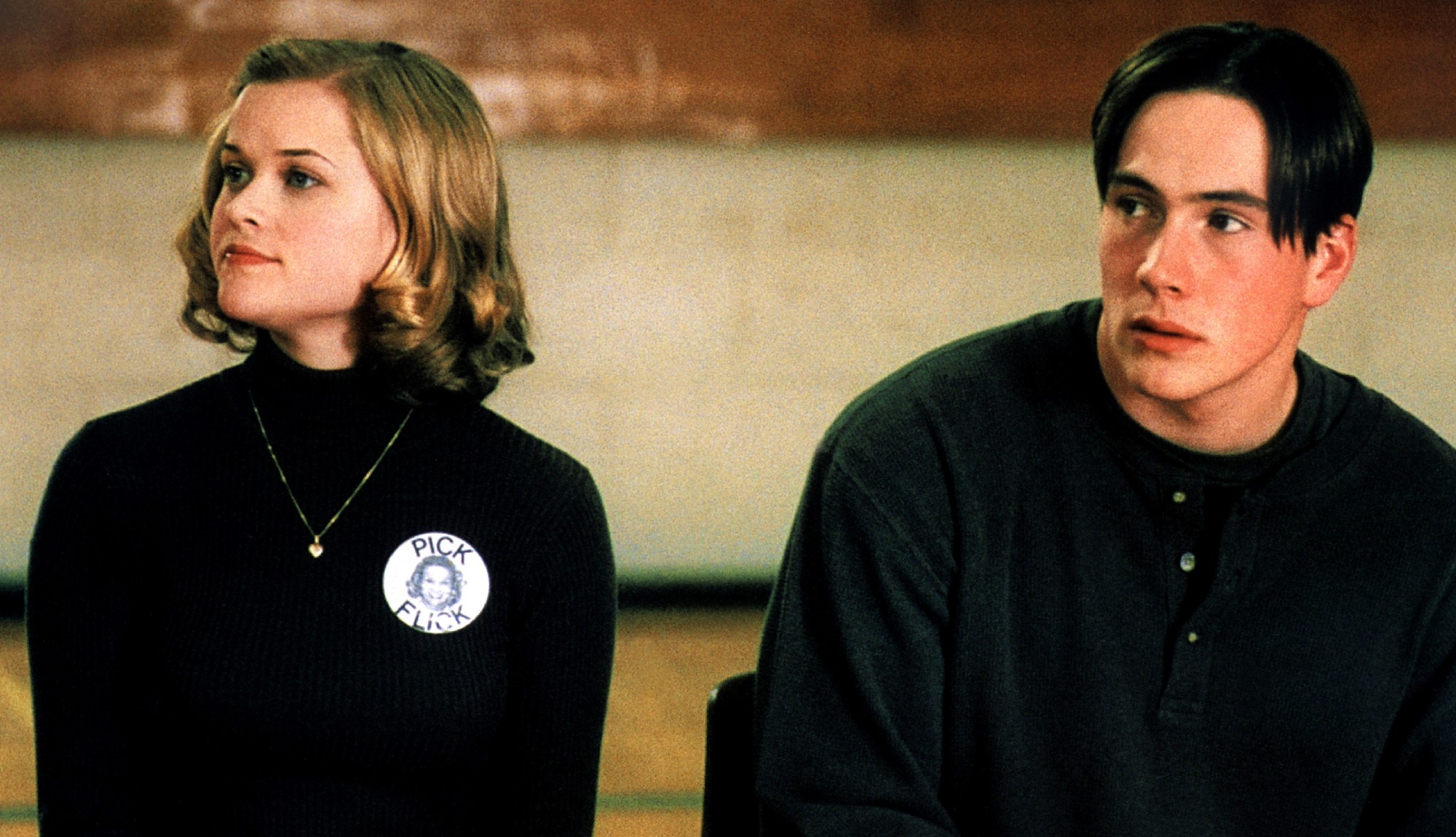 (From L to R) Reese Witherspoon as Tracy Flick and Chris Klein as Paul Metzler in Election (1999)