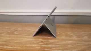 A photograph of the Microsoft Surface Go 3 from the side