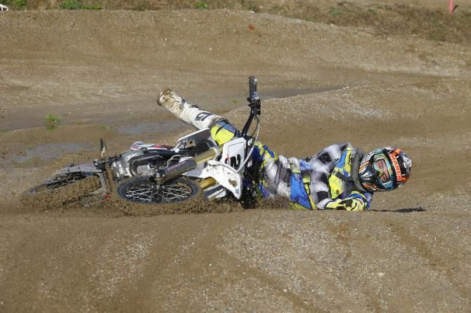 Marco Melandri gives it a bit too much