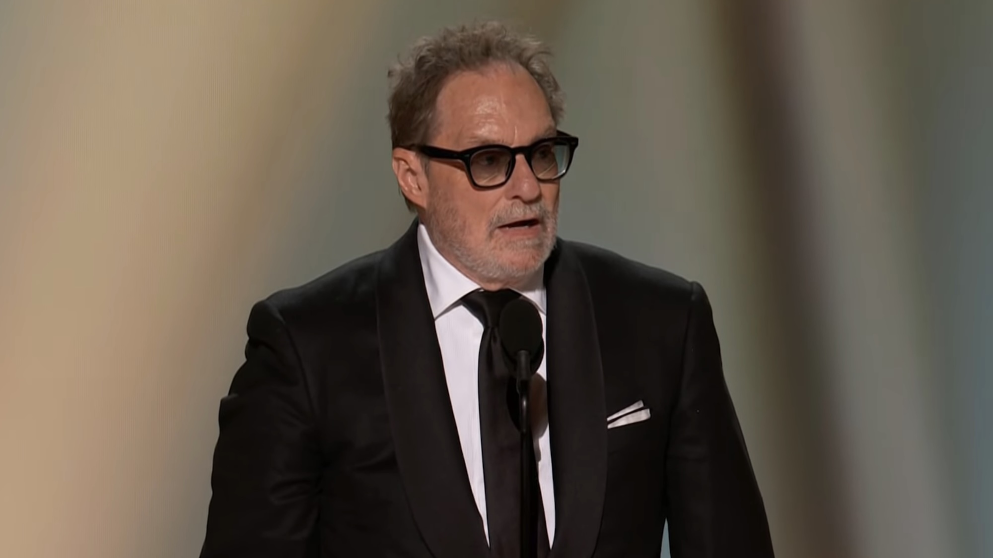 Stephen Root accepting 2026 Emmy for Widow's Bay