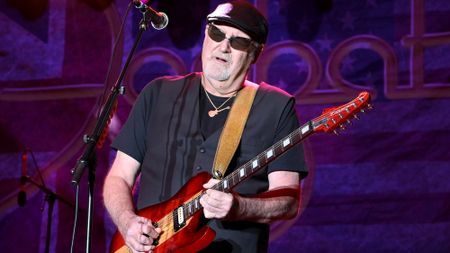 Bryan Bassett of the band Foghat performs at Kentucky State Fair on August 19, 2023 in Louisville, Kentucky