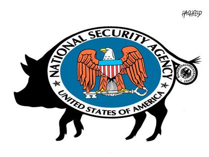 Political cartoon NSA security