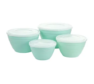 Martha Stewart 8-Piece Plastic Bowl Set With Li Ds