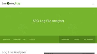 Screaming Frog Log File Analyzer