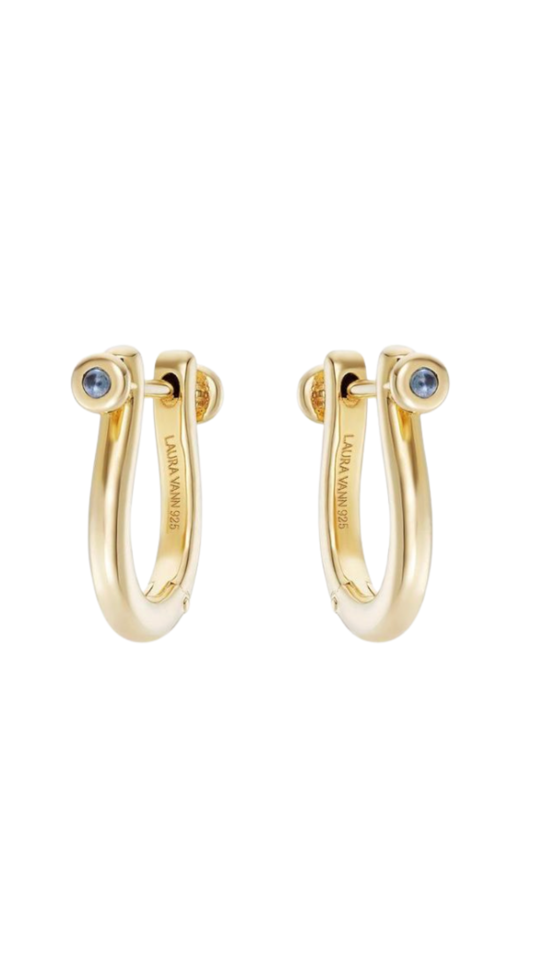 Laura Vann, 14ct Gold-Plated Vermeil Silver Cora Hoop Earrings