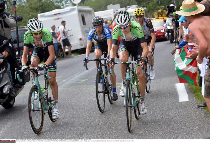 Bauke Mollema, Bram Tankink, Leopold Konig and Romain Bardet