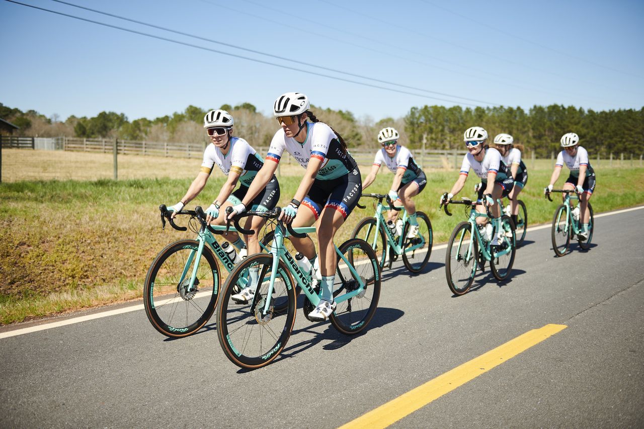 On a rural road in eastern Georgia at camp for Team Colavita/Factor