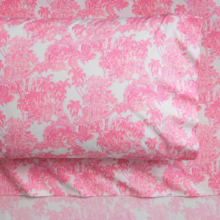 Lilly Pulitzer Toile Organic Sheet Set, Queen