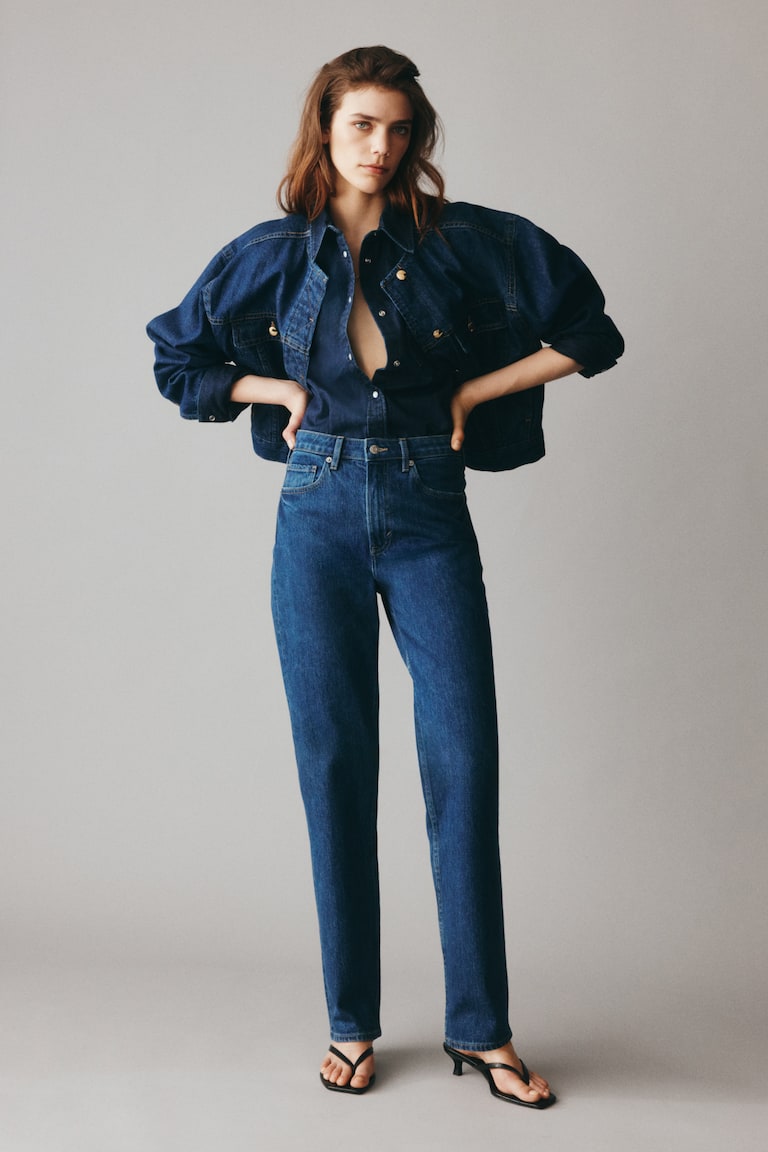 Slim Straight High Ankle Jeans