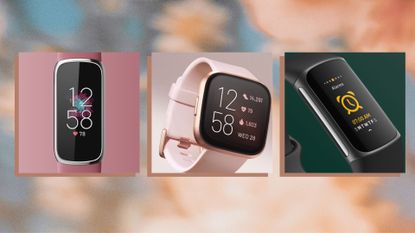 A collage of three of the best fitbit deals on popular fitbit devices
