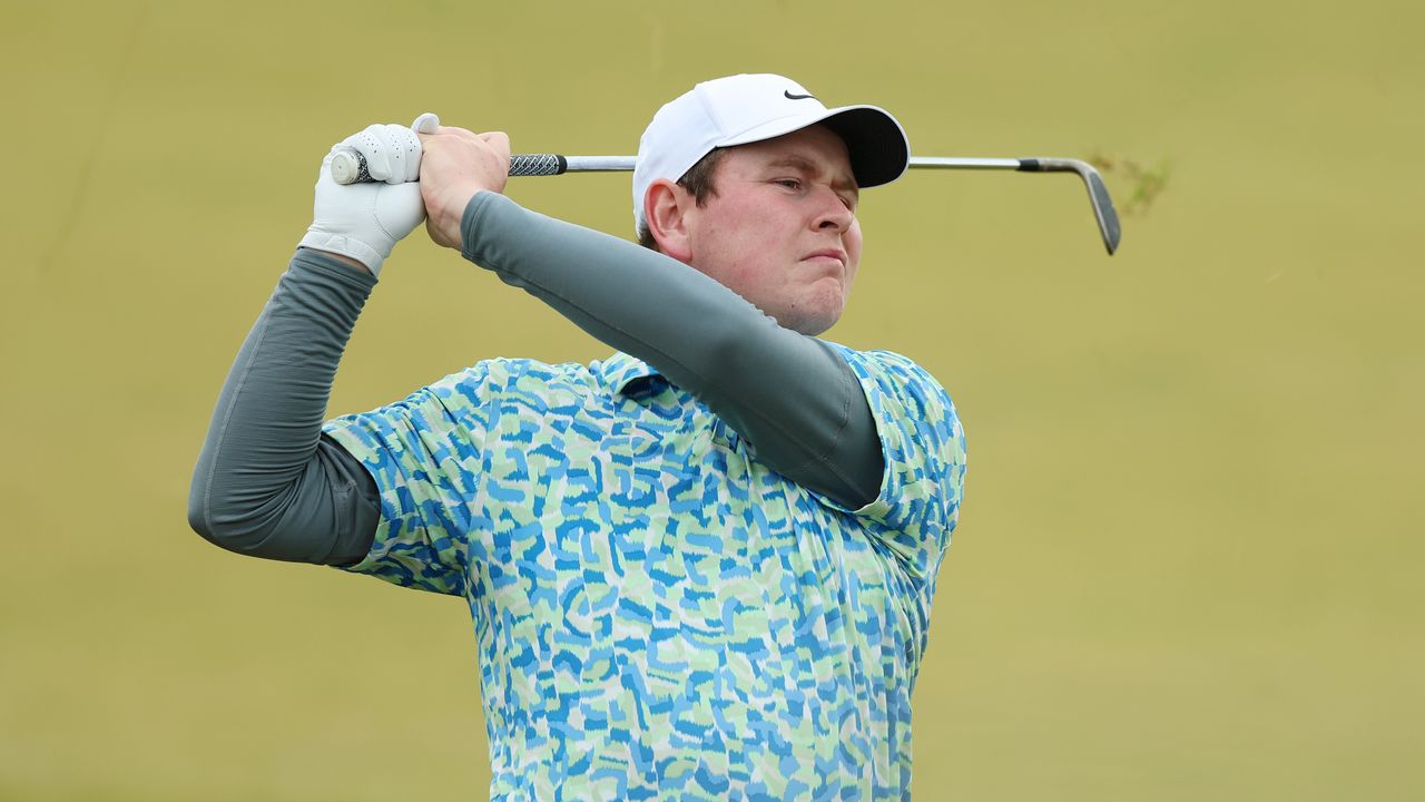 Robert MacIntyre takes a shot during the Genesis Scottish Open