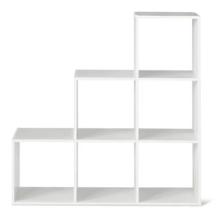 A cube shelf in white