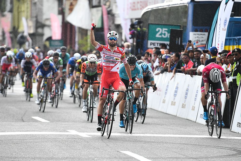 Matteo Pelucchi (Androni Giocattoli-Sidermec) wins stage 5 of the Tour de Langkawi