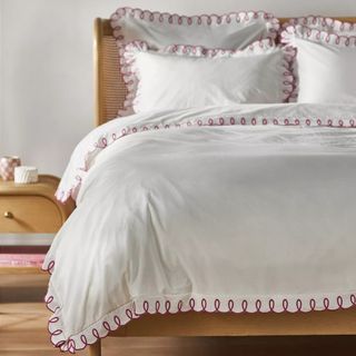 Maeve Looped Organic Percale Duvet Cover