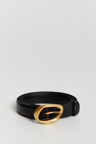 Margot Black Leather Belt