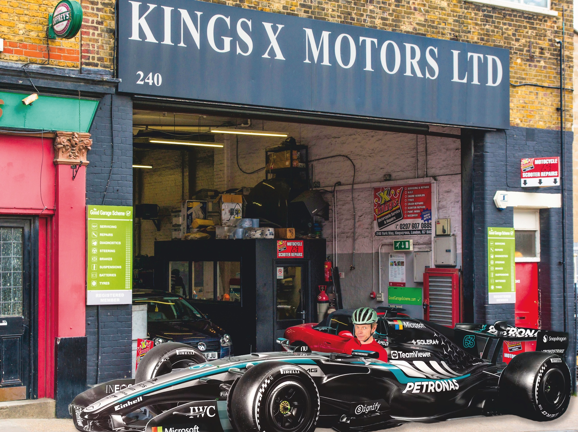 Dr Hutch takes his run-around for a quick tune up at the local garage