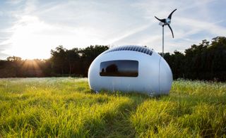 Eco friendly pod on grass