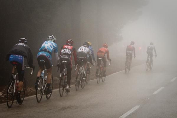 At the top of Puig Major the temperatures dropped significantly and the fog was too thick to see further than 20 metres.
