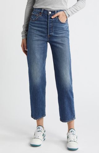 Ribcage High Waist Ankle Straight Leg Jeans