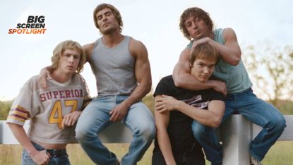 Harris Dickinson, Zac Efron, Simon Stanley, and Jeremy Allen White in The Iron Claw