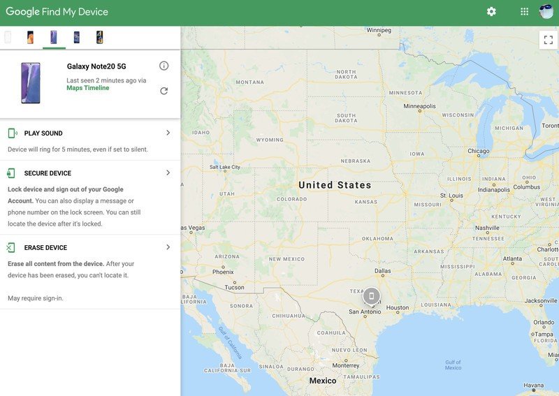 Google Findmydevice 5