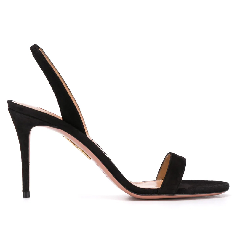 Aquazurra oh so nude heels in black suede