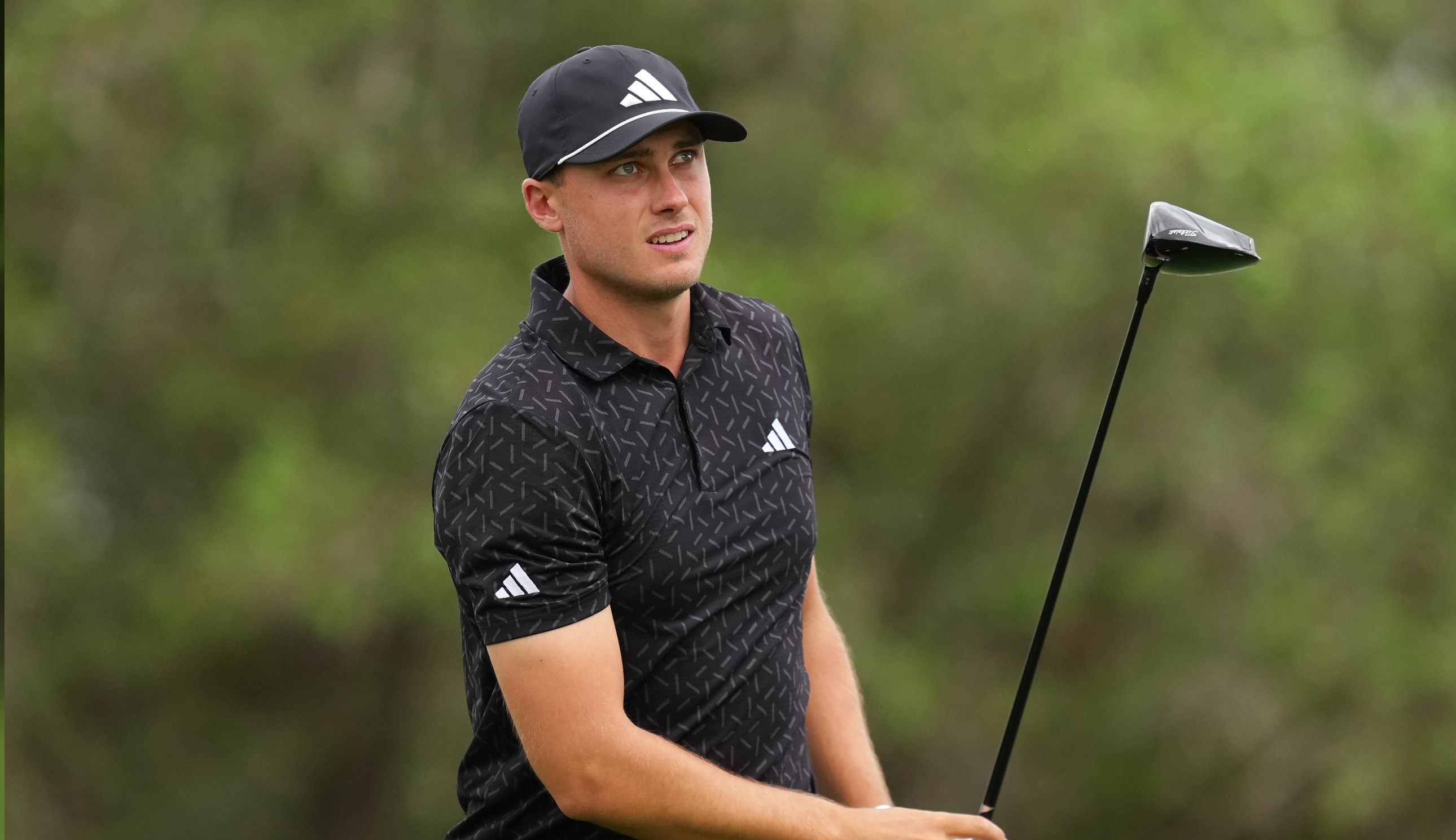 Ludvig Aberg at round two of the Valero Texas Open.