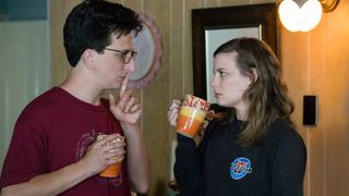 (L to R) Paul Rust as Gus Cruikshank and Gillian Jacobs as Mickey Dobbs in Netflix's Love