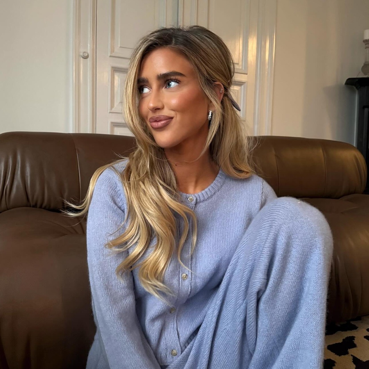 Photo of a woman with silky hair 
