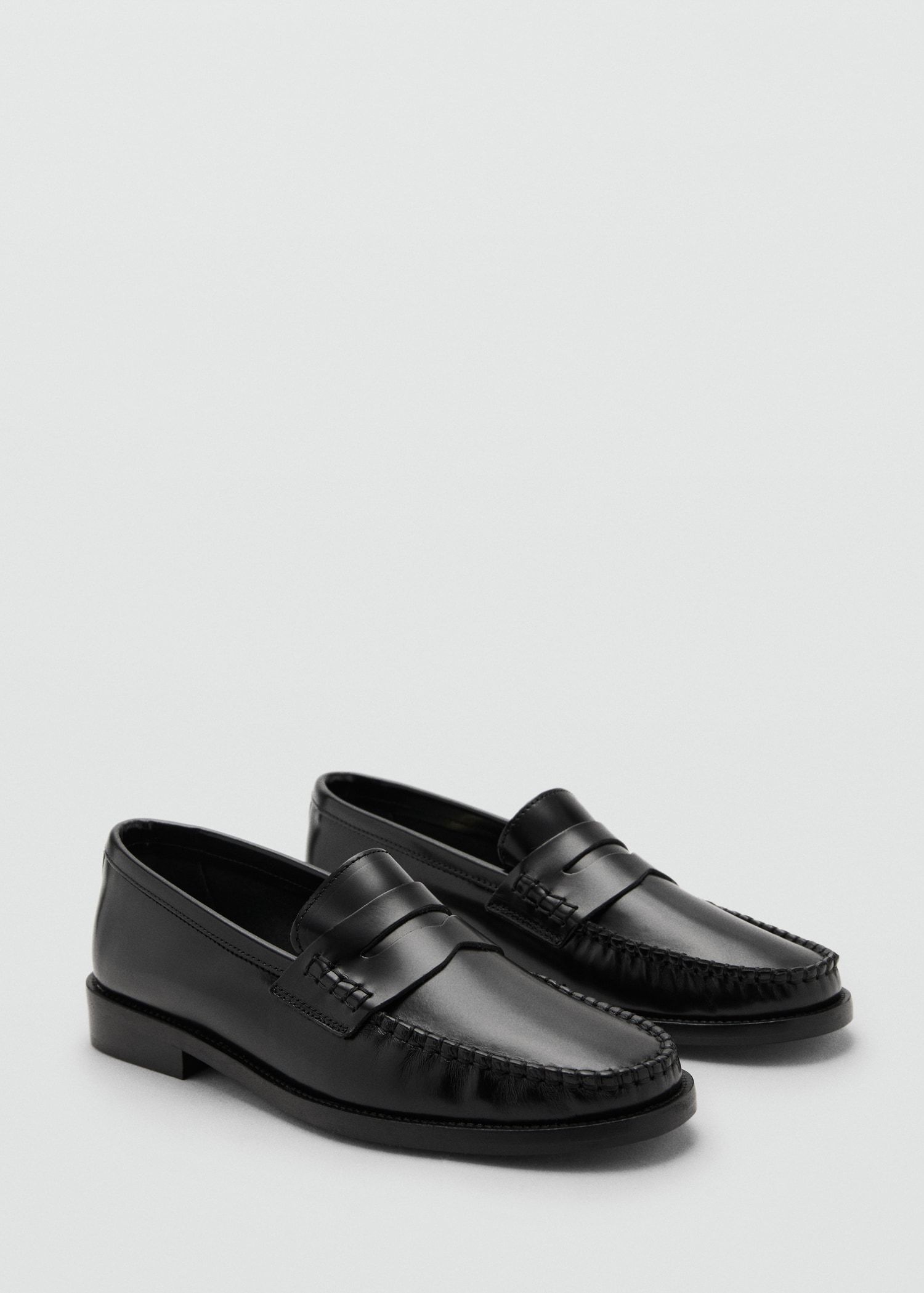 Gathered Leather Moccasin - Women | Mango Usa