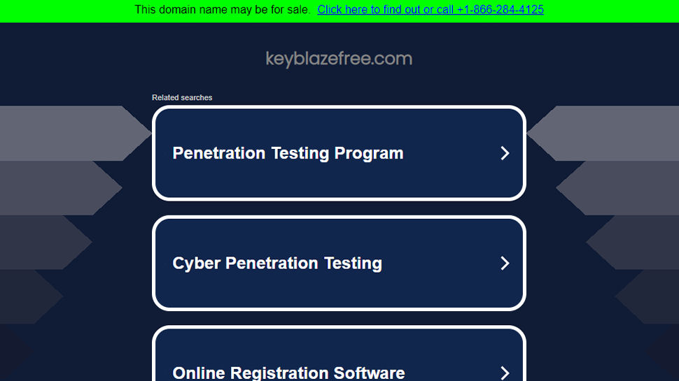 Website screenshot for KeyBlaze