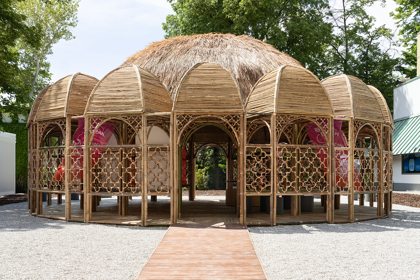 Yasmeen Lari/Heritage Foundation of Pakistan, Community Centre, 2024. Installation view: 19th International Architecture Exhibition - La Biennale di Venezia. Photo: Giuseppe Miotto / Marco Cappelletti Studio