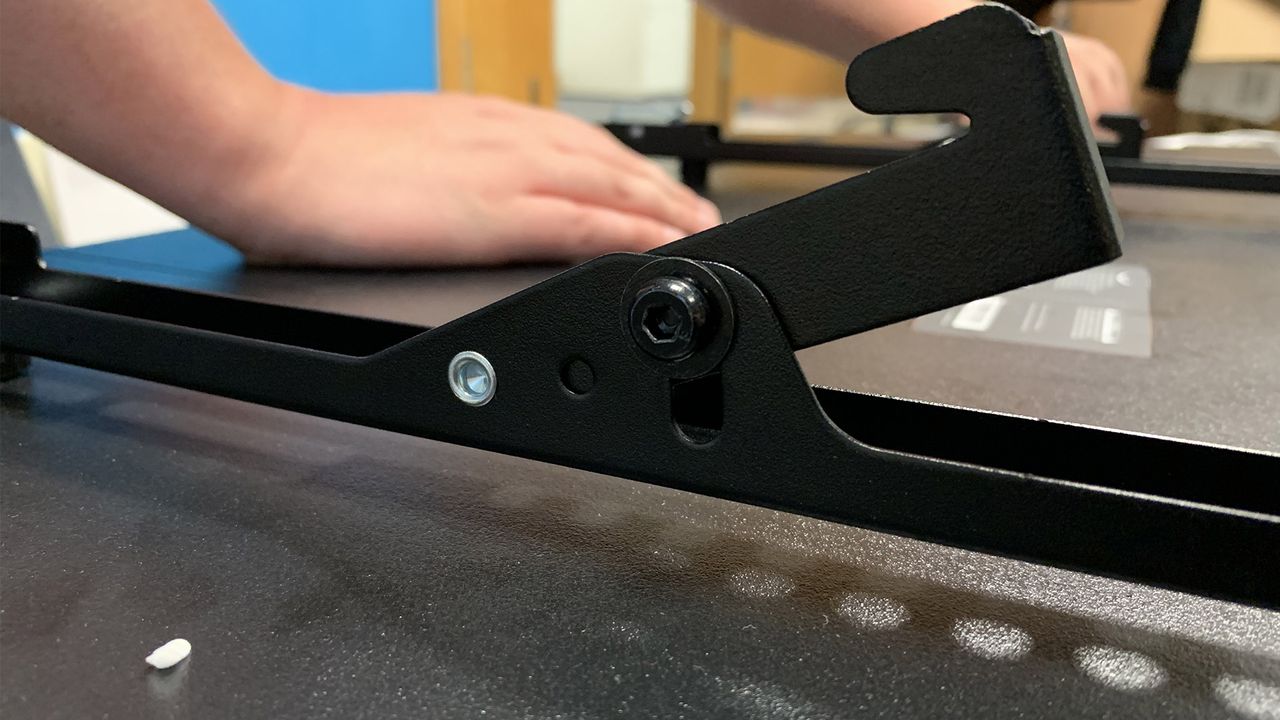 A close up of the Mounting Dream (MD2268-LK-02) latches on the brackets