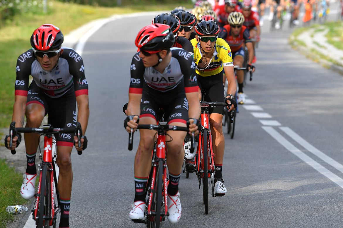 UAE-Emirates led the chase in support of Rui Costa.