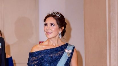 Crown Princess Mary's midnight blue gown