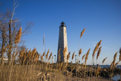 USA, Connecticut, New Haven, New Haven Lighthouse.