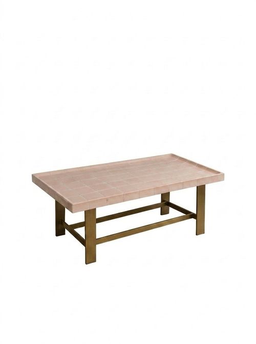 Cruz Pink Tiled Rectangular Coffee Table